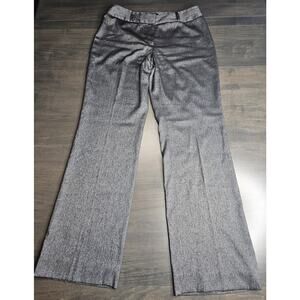 Anne Klein AK Suit Pants Women's Size 10 Gray Polyester Blend Wide Straight Leg
